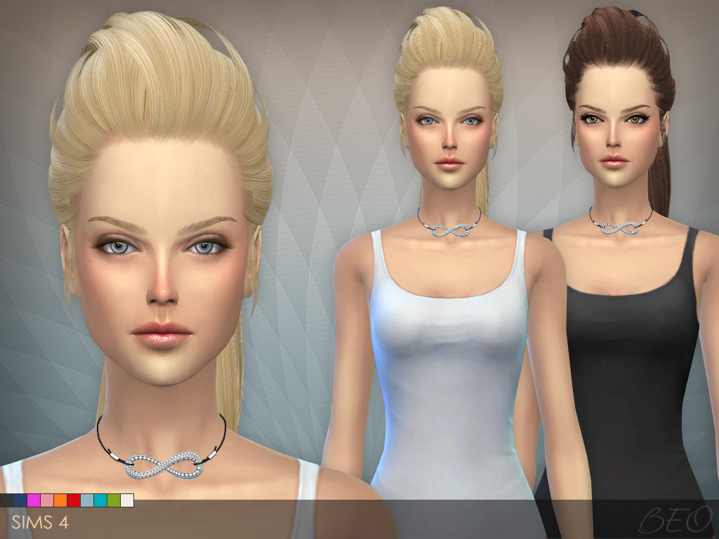 Infinity cord necklace for The Sims 4 by BEO
